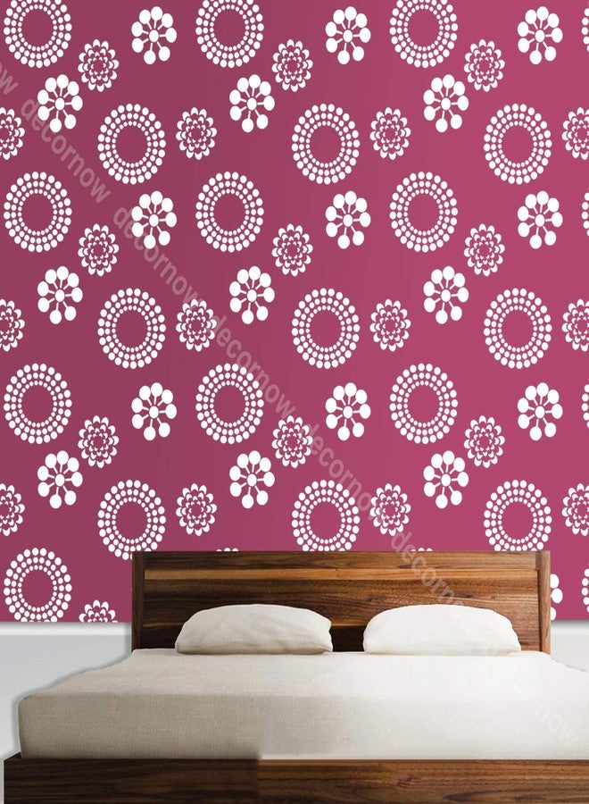 DECORNOW Damping Floret Reusable DIY Wall Stencil Painting, Suitable for Home Decoration, Wall Decoration Size : (16 inch x 24 inch) - Image 2